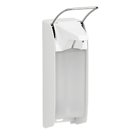 Distributeur de savon et de désinfectant Ingo-man plus, 1000 ml, y compris le flacon vide, blanc