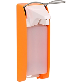 distributeur de savon et de désinfectant Ingo-man plus, 1000 ml, y compris le flacon vide, orange vif