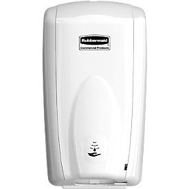 Distributeur de savon et de désinfectant Rubbermaid AutoFoam, contrôlé par capteur, 500 ml, L 140 x l 133 x H 253 mm, plastique, blanc