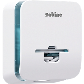 Distributeur hygiénique Satino FemCare HYGINITY, 3 en 1, pour jusqu'à 160 tampons/30 serviettes hygiéniques, L 212 x P 251 x H 116 mm, plastique, blanc