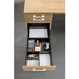 Dividers BARI, for file cabinet with casters/auxiliary, 2 cross dividers and 3 lengthwise dividers