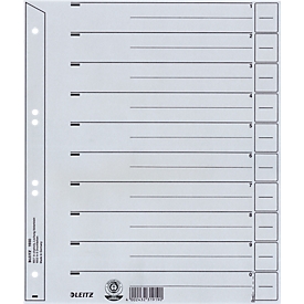 Dividers no. 1650, DIN A4, grey, 200 g/m², 100 pieces