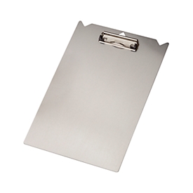 Djois Klemmbrett, A4, bis 100 Blatt, Stiftschlitze, Aufhängeloch, Schutzlackierung, Recycling-Aluminium, silbergrau