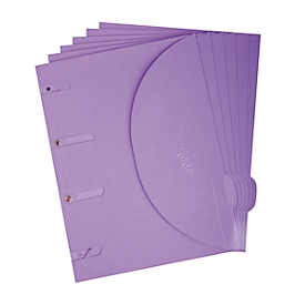 Documentenmap TARIFOLD Smartfolder, formaat A4, voor max. 80 vel, karton, violet, 6 stuks