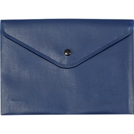 Documenttas FolderSys, zwarte drukknoopsluiting, polypropyleen, formaat A5, blauw, 10 stuks