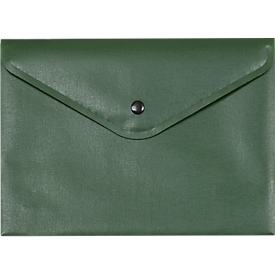 Documenttas FolderSys, zwarte drukknoopsluiting, polypropyleen, formaat A5, groen, 10 stuks