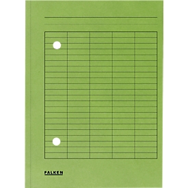 Dokumentenmappe FALKEN, DIN A4, 2-seitiger Gitterdruck, B 231 x H 318 mm, Karton, grün
