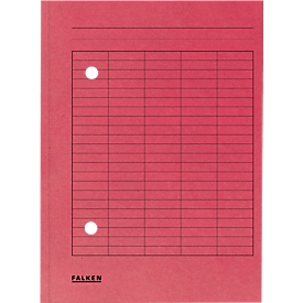 Dokumentenmappe FALKEN, DIN A4, 2-seitiger Gitterdruck, B 231 x H 318 mm, Karton, rot
