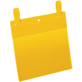 Dokumententaschen mit Lasche, B 210 x H 148 mm (A5 quer), 50 Stück, gelb