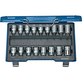 Dopsleutelset ITX 19 TX-017 17-delig.1/2 inch T 20 -T60/E10-E24 GEDORE