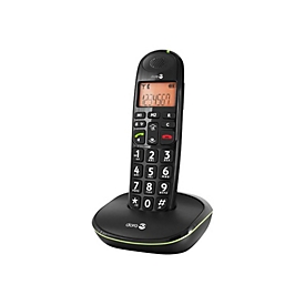 DORO PhoneEasy 100w - Schnurlostelefon mit Rufnummernanzeige - DECTGAP - Schwarz