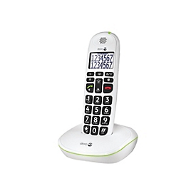 DORO PhoneEasy 110 - Schnurlostelefon mit Rufnummernanzeige/Anklopffunktion - DECT\GAP - weiß