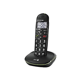 DORO PhoneEasy 110 - Schnurlostelefon mit Rufnummernanzeige/Anklopffunktion - DECTGAP - Schwarz