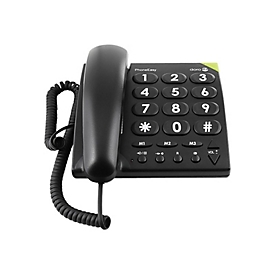 Doro PhoneEasy 311c - Telefon mit Schnur - Schwarz