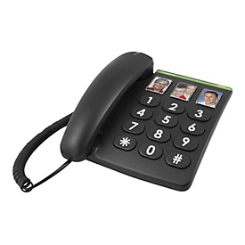 Doro PhoneEasy 331ph - Telefon mit Schnur - Schwarz