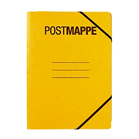 Dossier à courrier A4, jaune, avec élastique d'angle, avec champs d'inscription