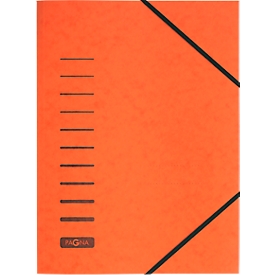Dossier à rabat en coin élastique PAGNA, format A4, fermeture élastique, 25 p., orange