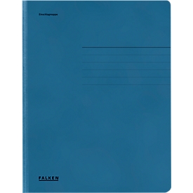 Dossier de classement FALKEN, format A4, rabats, carton Manila, bleu
