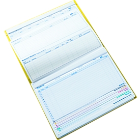 Dossier patient BOI Professional Line, DIN A4, pochettes transparentes, système d'onglets 10 couleurs, 4 mécanismes d'agrafage, jaune, 10 pièces