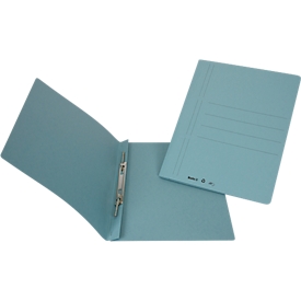 Dossier rapide Biella 6, DIN A4, jusqu'à 100 feuilles, pour documents perforés, L 340 x l 290 x H 3 mm, carton, bleu
