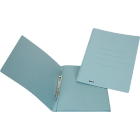 Dossier rapide Biella Praxis, DIN A4, jusqu'à 250 feuilles, pour feuilles perforées &amp; non perforées, L 340 x l 250 x H 3 mm, carton, bleu