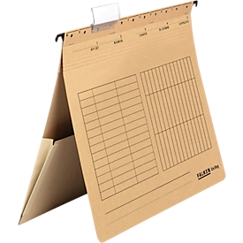 Dossier suspendu Falken UniReg, format A4, pour env. 300 feuilles, agrafage commercial, avec pochette, Ange Bleu, carton recyclé, marron clair, 25 pièces
