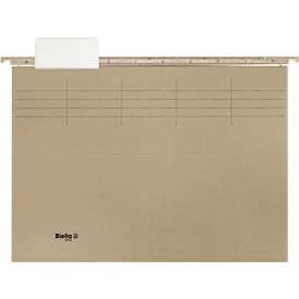 Dossiers suspendus Biella Original, A4, avec pochettes transparentes et accessoires, L 250 x H 320 mm, carton, beige, 10 pièces