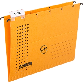 Dossiers suspendus chic® ULTIMATE ELBA, pour formats jusqu'à A4, ouverture latérale, jaune