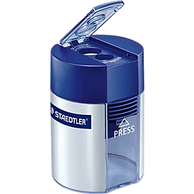 Double sharpener Staedtler® 512, 2 sharpening holes, for normal and jumbo pencils, sealing cap