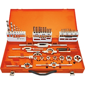 Draadsnijgereedschap set Projahn, in metalen verpakking, 44 delig, HSS DIN 352
