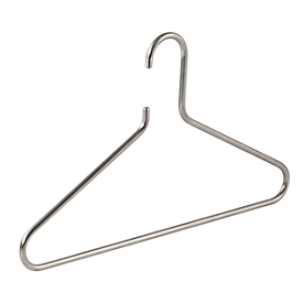 Draht-Kleiderbügel Rudolf Weber KG Ageless, ø 8 mm, rundgeformte Enden, Stahl verchromt, 4 Stück