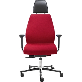 Drehsessel TEC 24/7 classic, Syncro®-Tension, mit Armlehnen, Polster-Rückenlehne, chilli rot