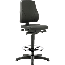 Drehstuhl All-In-One 9631, Aufstiegshilfe und Gleitern, Kunstleder, Skai schwarz