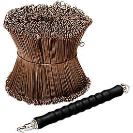 Drillapparat, mit durchgehendem schwarzen Gummigriff, gefräster Spindel, Bronzeführung & Rückstoßfeder, L 310 mm