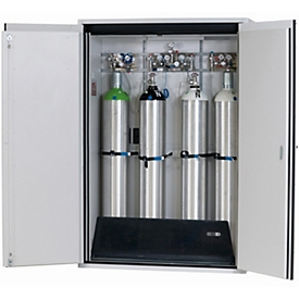 Druckgasflaschenschrank G-ULTIMATE-90 Standard, Flügeltüren, 8x 10 l oder 4x 50 l Flaschen, B 1398 x T 615 x H 2050 mm
