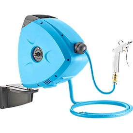 Druckluft-Schlauchaufroller, mobil, automatisch, 1x Wandhalterung