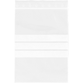 Druckverschlussbeutel, mit Beschriftungsfeld & Verschlussleiste, 220 x 160 mm