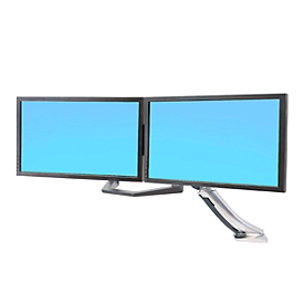 Dual monitor mounting set Ergotron, monitor size 17- 24", swivels up to 360°, max. load 16.4 kg