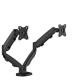 Dual Monitorarm Fellowes Eppa™, tot 39" totale breedte, VESA, pan/tilt/hoogte verstelbaar, zwart