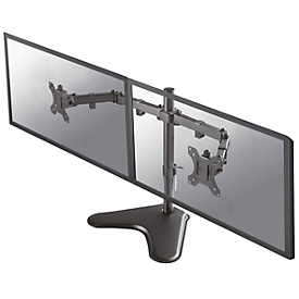 Dual-Monitorarm NewStar FPMA-D550DDBLACK, bis 32“, neig-/dreh-/schwenkbar, höhen- & tiefenverst.