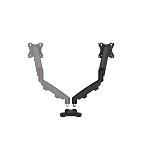 Dual Monitorarm Set Fellowes Eppa™, für bis zu 2 Monitore mit jeweils 39" Gesamtbreite, VESA, dreh-/schwenk-/neig-/höhenverstellbar, schwarz