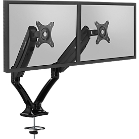 Dubbele monitorarm Vantage Office, tot 27 inch per arm, 2-9 kg per arm, in hoogte/diepte verstelbaar, kantelfunctie, VESA, zwart