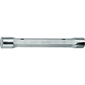 Dubbele steeksleutel 626 SW 10x11 mm, lengte 120 mm, massief, boring 9,0/9,5 mm