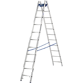 Dubbele trapladder, 2 x 10 sporten, + toolbag GRATIS