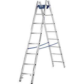 Dubbele trapladder, 2 x 7 sporten, + toolbag GRATIS