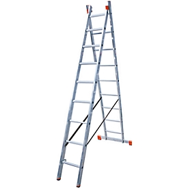 DUBILO multifunctionele ladder, 2 x 9 sporten