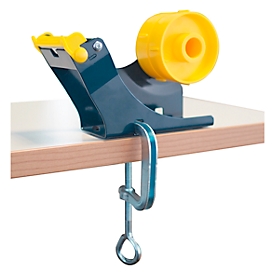 Duo plakband tafeldispenser, met schroefklem, L 175 x B 67 x H 130 mm, metaal