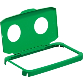 Durabin hinged lid, with two round holes