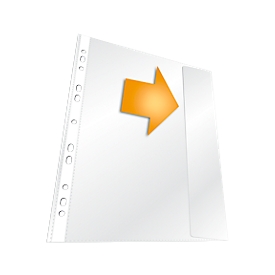 Durable brochure cover, DIN A4, open at the side, 5 pieces, transparent