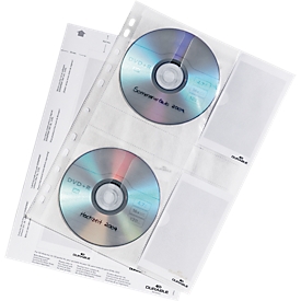 DURABLE cd/dvd-hoes A4, voor 4 cd's/dvd's,